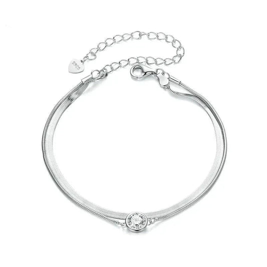 Moissanite Double-Layer Bracelet