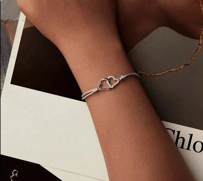 Personalized Heart to Heart Bracelet