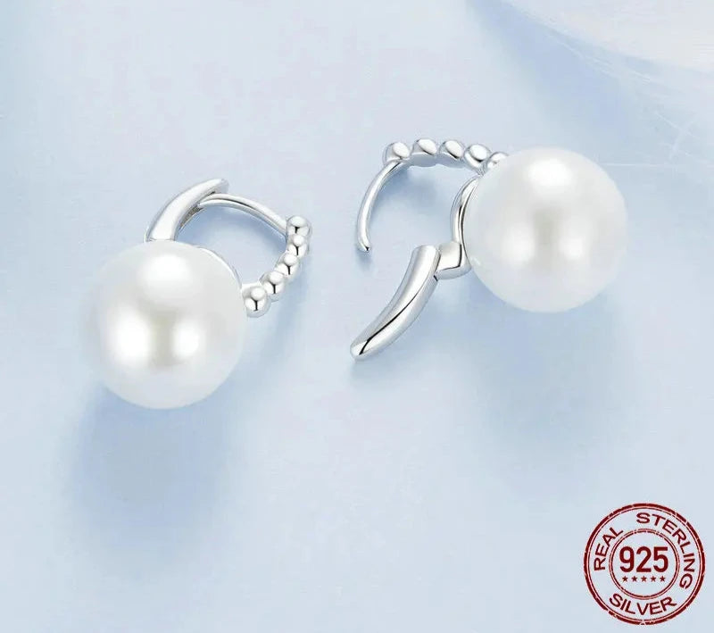925 Sterling Silver Pearl Earrings