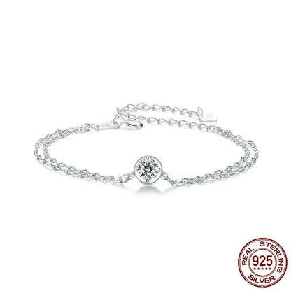 925 Sterling Silver Double-layer Bracelet