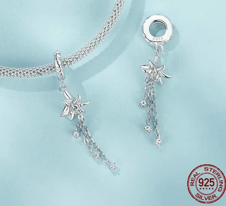 925 Sterling Silver Flower Charm