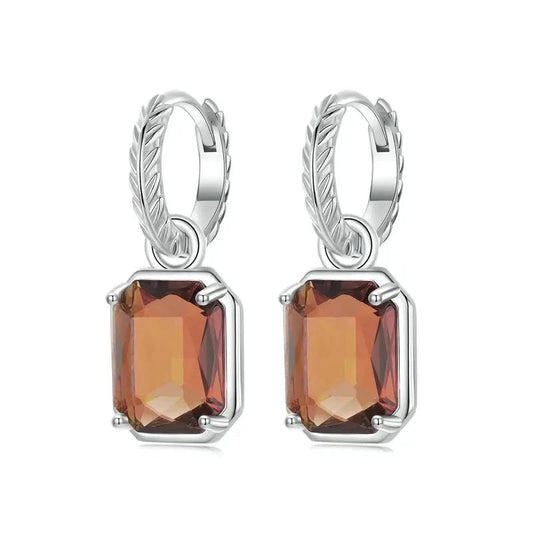 925 Sterling Silver Autumn Statement Hoop Earrings