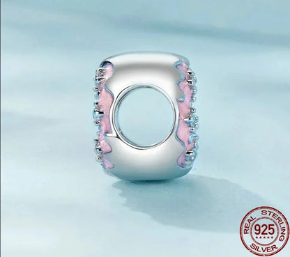925 Sterling Silver Pink Doughnuts Сharm