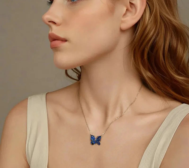 925 Sterling Silver Butterfly Pendant Necklace