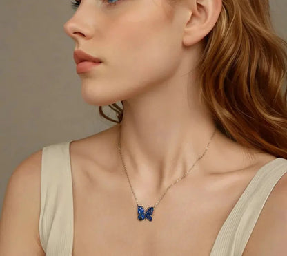 925 Sterling Silver Butterfly Pendant Necklace