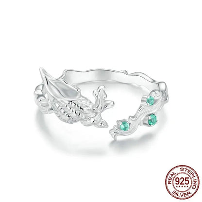 925 Sterling Silver Conch Open Ring