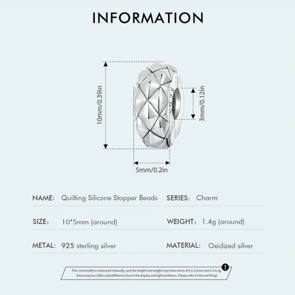 925 Sterling Silver Diamond Charm