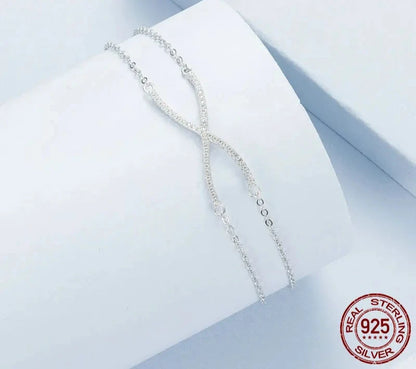 Classic Crossed X Double-Layer Bracelet
