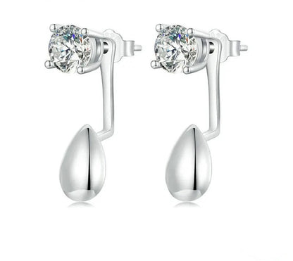 925 Sterling Silver Detachable Zircon Stud Earrings - Shine Bright Store