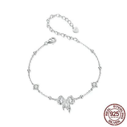 925 Sterling Silver Dazzling Bowknot Bracelet