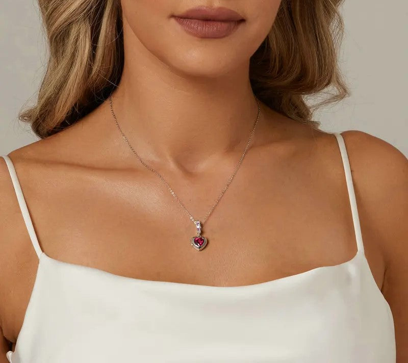 925 Sterling Silver Zircon Love Heart Charm for Bracelet and Necklace - Shine Bright Store