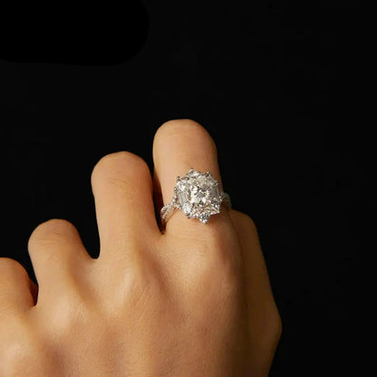 Sparkling Solitaire Moissanite Engagement Ring