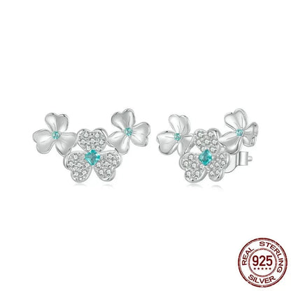 Dainty Clover Stud Earrings