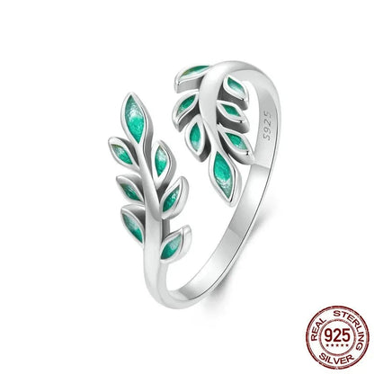 Marquise Shape Open Leaf Ring