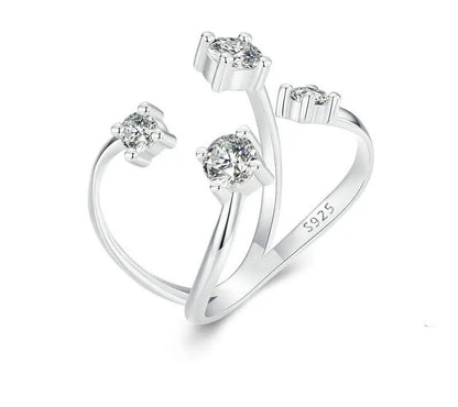 925 Sterling Silver Minimalist Open Adjustable Ring - Shine Bright Store