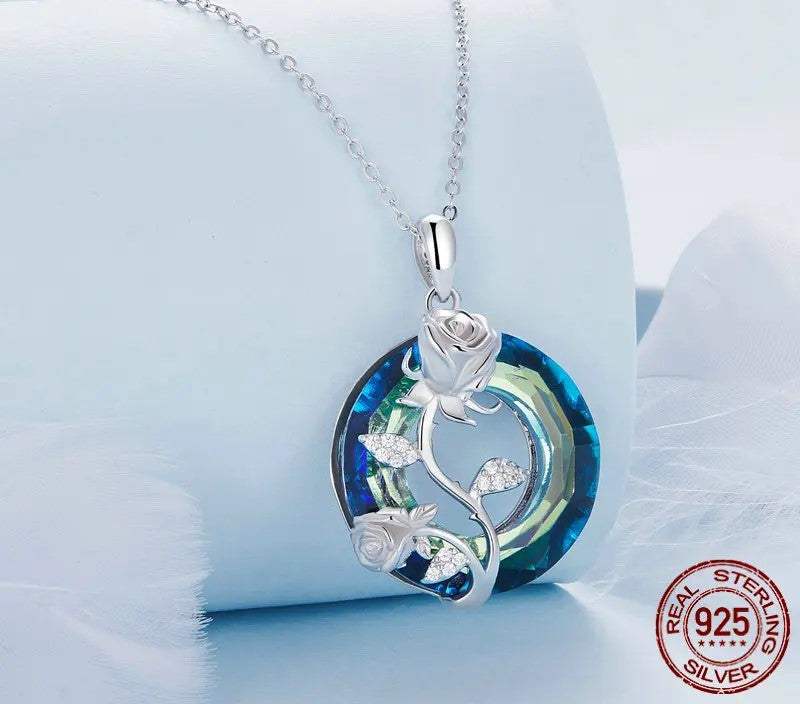 925 Sterling Silver Necklace with Pendant - TEA LU SHOP