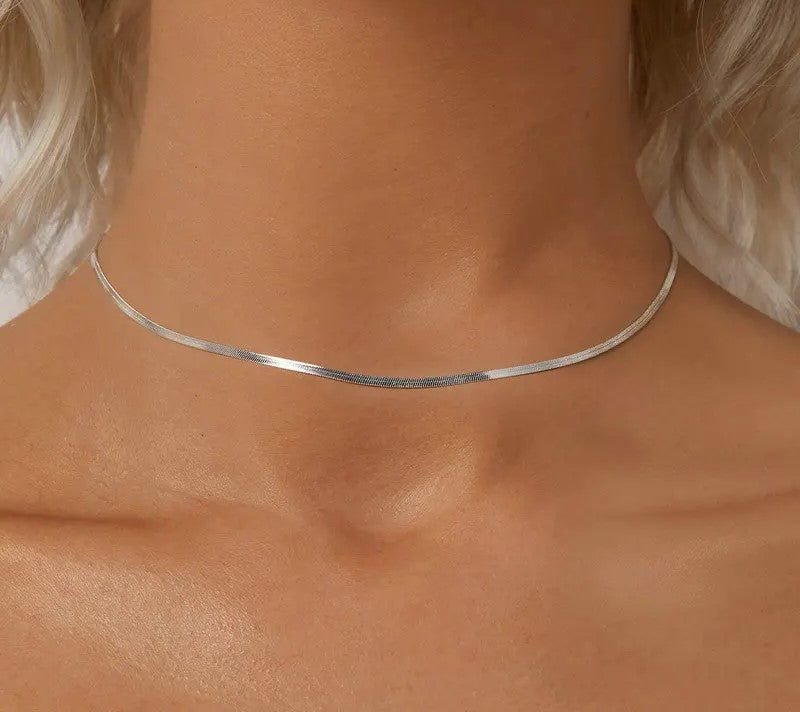 925 Sterling Silver Dainty Choker Necklace - Shine Bright Store