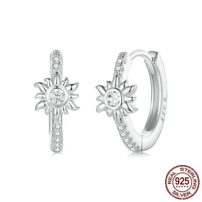 Exquisite Sun Huggie Hoop Earrings