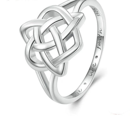 925 Sterling Silver Celtic Knot Ring - TEA LU SHOP