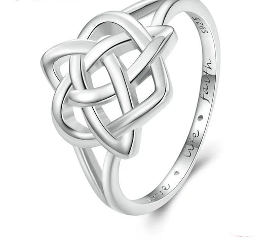 925 Sterling Silver Celtic Knot Ring - TEA LU SHOP