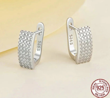 Delicate Sparkling CZ Hoop Earrings