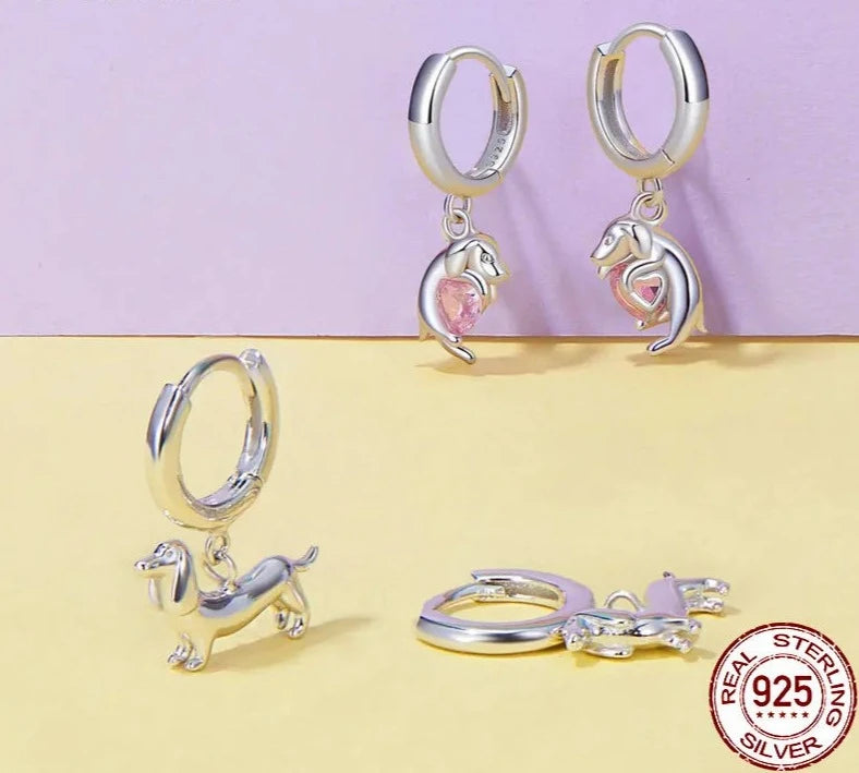 Cute Dachshund Dangle Earrings