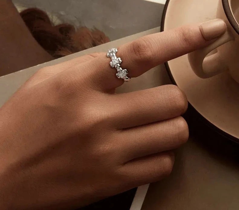 Four-leaf Clover Stacking Ring