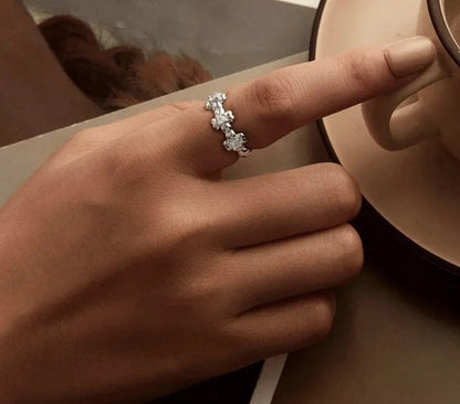 Four-leaf Clover Stacking Ring