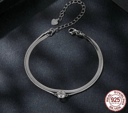 Moissanite Double-Layer Bracelet