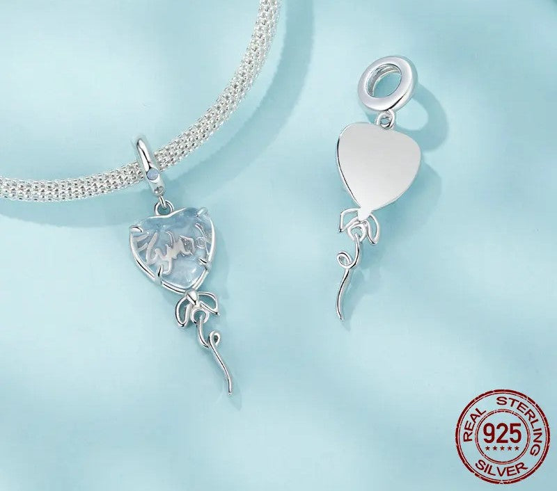 925 Sterling Silver Heart-shaped Balloon Pendant - Shine Bright Store