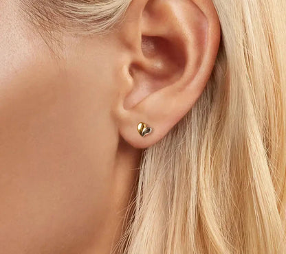 925 Sterling Silver Mini Heart Stud Earrings