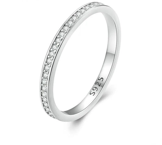 925 Sterling Silver Moissanite Ring - TEA LU SHOP