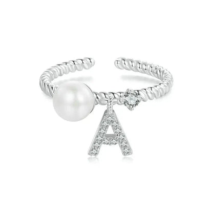 925 Sterling Silver Letter Open Statement Ring