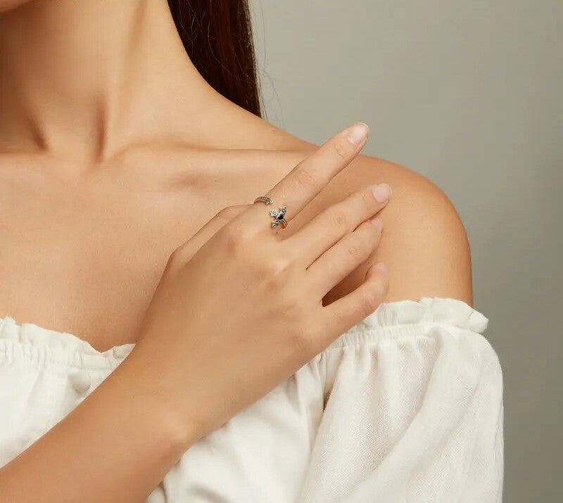 Black Zircon Vintage Ring