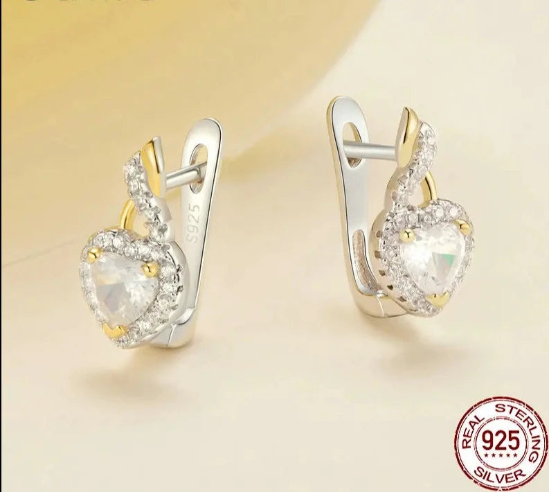 Delicate Heart-shaped Ear Buckles