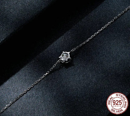 925 Sterling Silver Moissanite Bracelet - TEA LU SHOP