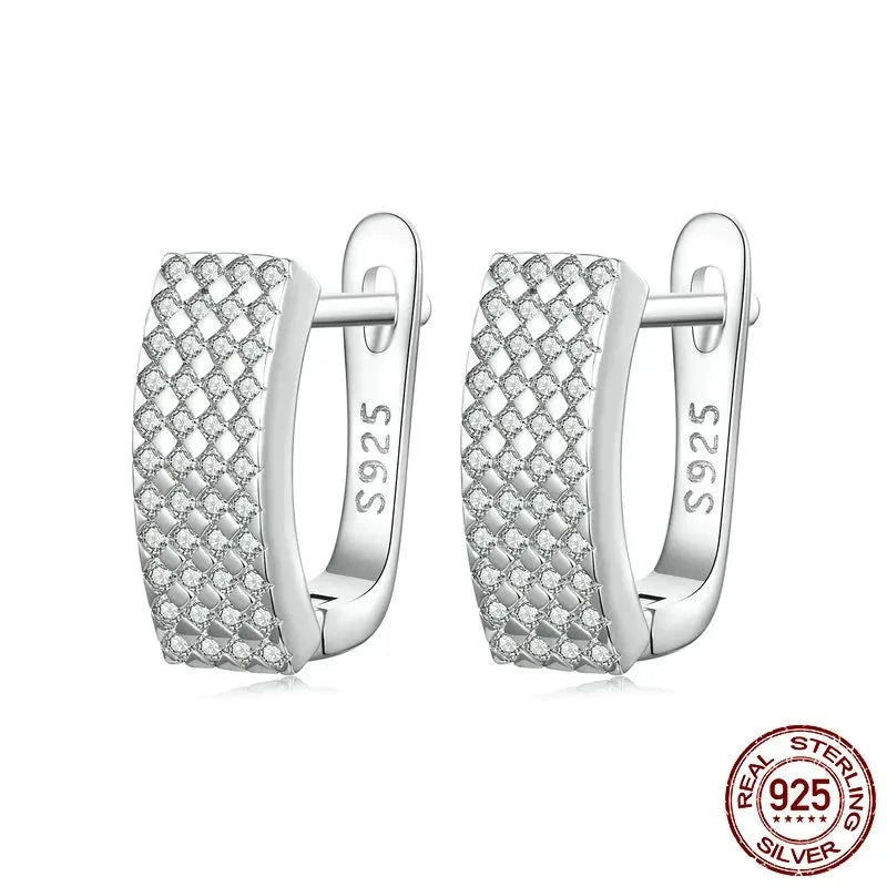 Delicate Sparkling CZ Hoop Earrings