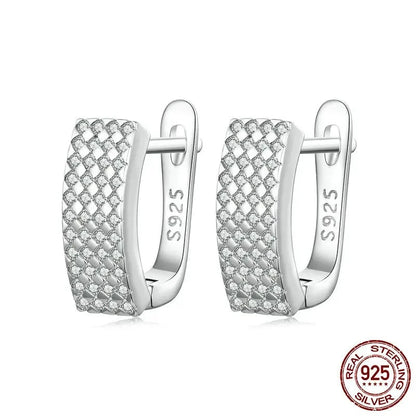 Delicate Sparkling CZ Hoop Earrings