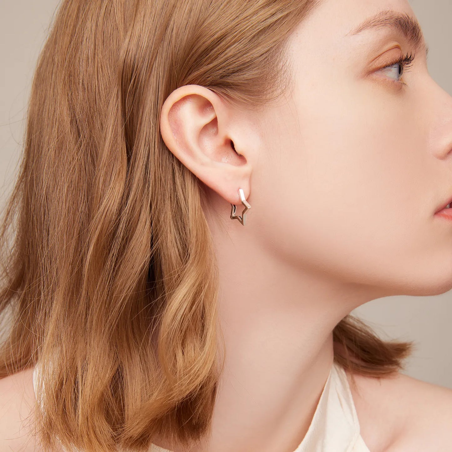 925 Sterling Silver Star Shape Earrings - TEA LU SHOP
