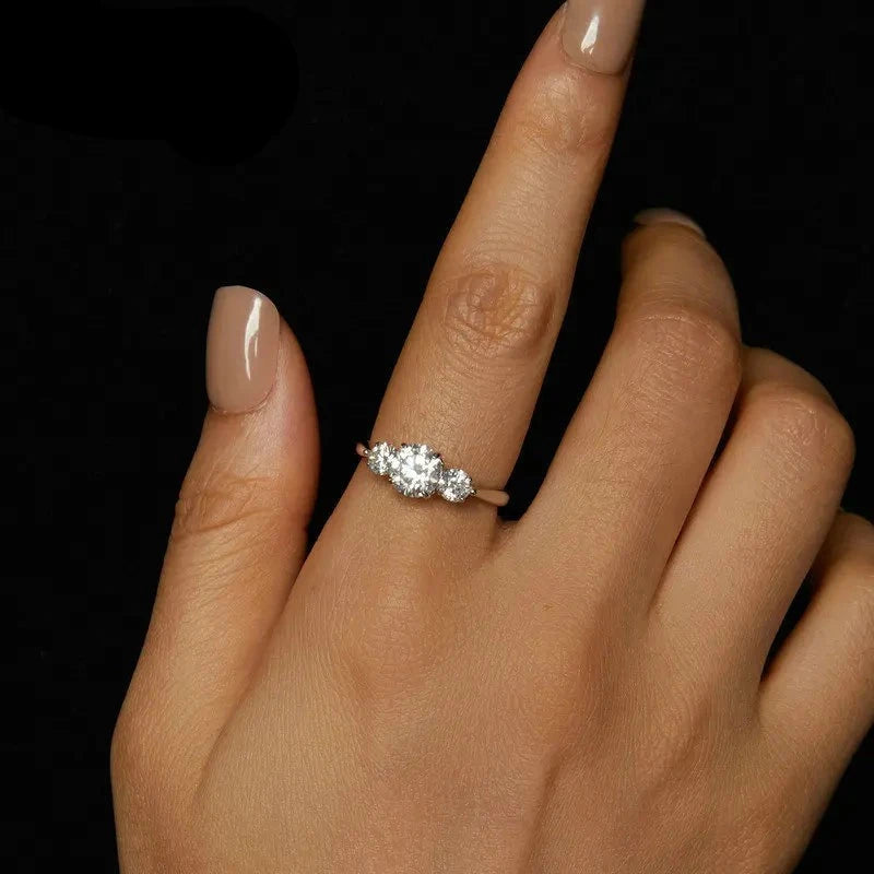 Round Moissanite Engagement Ring