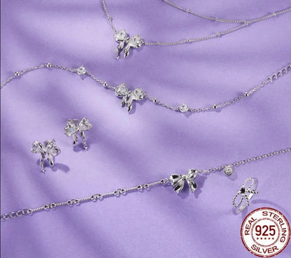 925 Sterling Silver Bowknot Bracelet