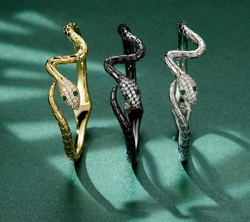 Authentic Snake Zircon Bracelet - TEA LU SHOP