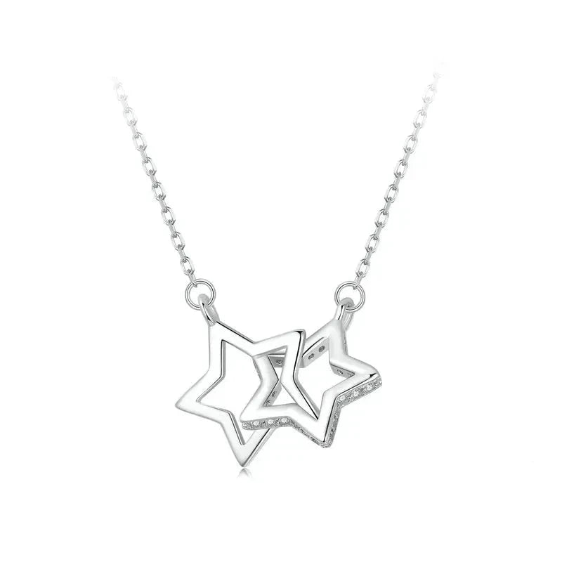 925 Sterling Silver Star/Heart/Cat Pendant Necklace