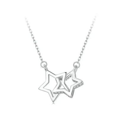 925 Sterling Silver Star/Heart/Cat Pendant Necklace
