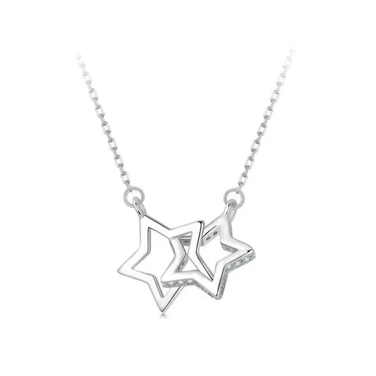 925 Sterling Silver Star/Heart/Cat Pendant Necklace