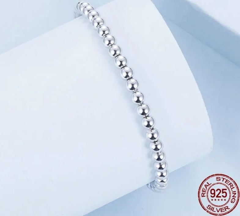 925 Sterling Silver Bead Ball Bracelet