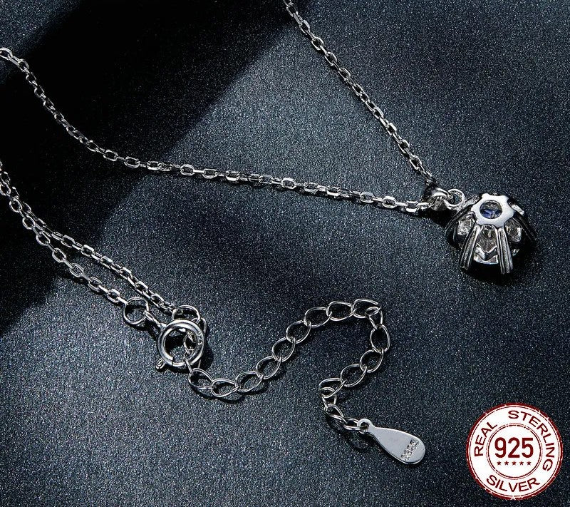 925 Sterling Silver Moissanite Necklace - TEA LU SHOP