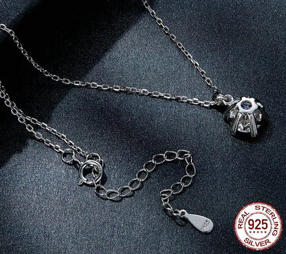 925 Sterling Silver Moissanite Necklace - TEA LU SHOP
