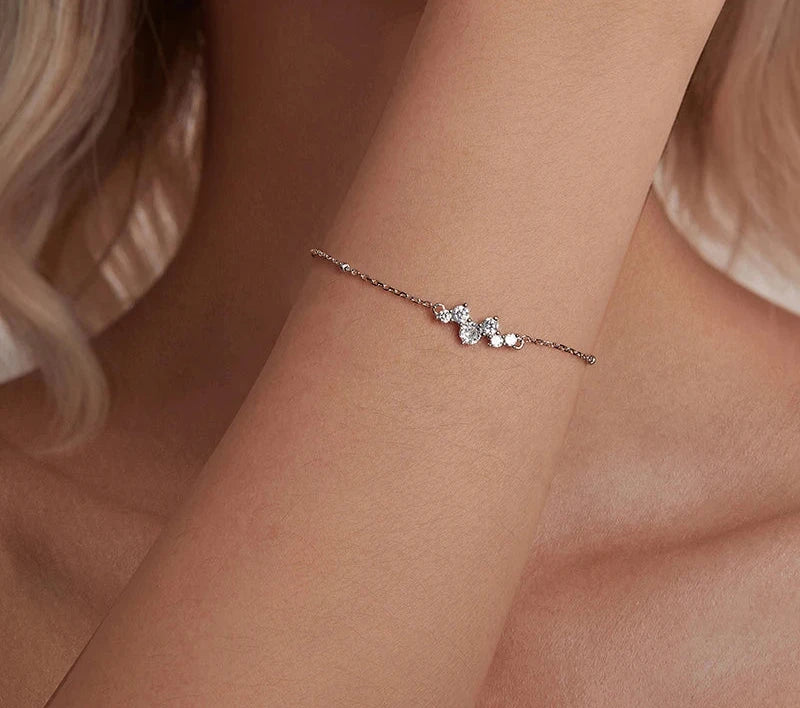 925 Sterling Silver Starry Chain Bracelet