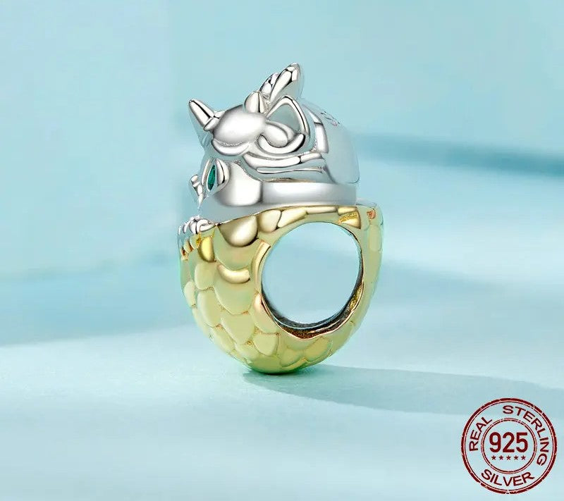 925 Sterling Silver Cute Dragon Egg Charm - Shine Bright Store